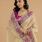 Champagne Floral Organza Saree