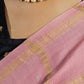 Pink Noir Floral Zari Saree