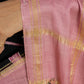 Pink Noir Floral Zari Saree