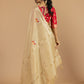 Ivory Banarasi Cotton Resham Saree