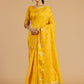 Silk Rangkart yellow Saree with Chidiya Resham Weave