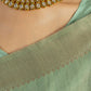 Sage Green Birdsong Cotton Saree