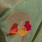 Sage Green Birdsong Cotton Saree