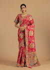 Vibrant Floral Munga Silk Saree