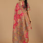Vibrant Floral Munga Silk Saree
