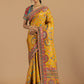 Pure Munga Silk Floral Print Saree with Designer Blouse