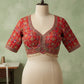 The Royal Red Pearl-Trim Silk Blouse