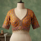 The Royal Mustard Bead-Trim Silk Blouse