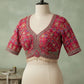 The Royal Pink Pearl-Trim Silk Blouse