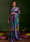 Vibrant Purple Festive Saree Online