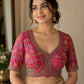 The Royal Pink Pearl-Trim Silk Blouse