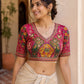 The Royal Gajraj Hand-work Patola Silk Blouse