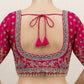 Red Patola Silk motif Pearl-Fringe Blouse