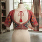 The Royal Gajraj Hand-work Patola  Red Silk Blouse