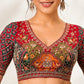 Premium Blue Green Kutchi Designer Blouse