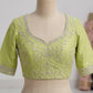 Pastel Pistachio Organza Tissue Saree