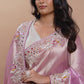 Blush Pink Ziraf Silk Saree