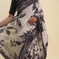 Ivory Elegance Printed Tusser Silk Saree