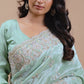 Mint Elegance Handcrafted Tissue Saree