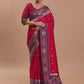 Royal Crimson Patola Weave Dola Silk Saree